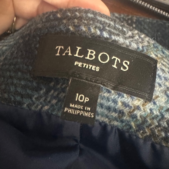 Talbots Petites Blue Plaid Wool Blend Academia School Girl Skirt Sz M/L - Picture 5 of 6